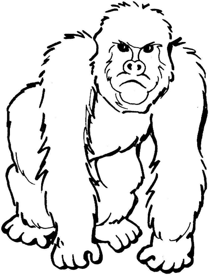 Dibujo infantil de un gorila